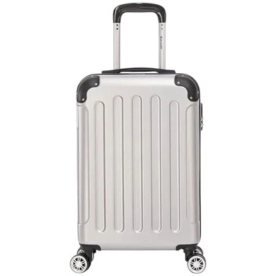 Valigia easyjet 45x35x20 cm trolley argento bagaglio a mano in abs 4 ruote (vali - Immagine 1 di 4