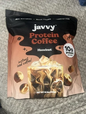 JAVY HAZELNUT PROTEIN COFFEE INSTANT ICED COFFEE PROBIOTICS NEW SEALED EXP 02/27