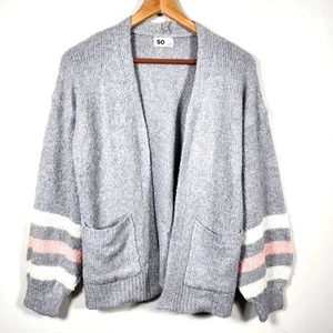 NWOT Girls SO Cray Balloon Sleeve Open Front Cardigan Size XL - Picture 1 of 6