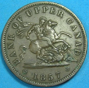 Upper Canada 1 Penny Token 1857, Combined Shipping - Picture 1 of 2