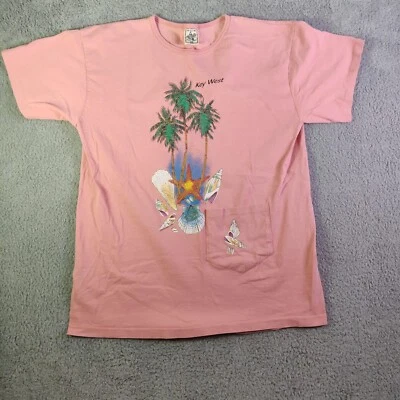 De colección. ALORE KEY WEST TROPICAL PUNTADA ÚNICA EE. UU. Camiseta Encubrimiento Rosa Talla OS Foto 1 de 4