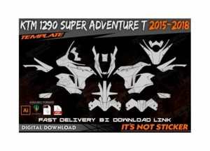 KTM 1290 SUPER ADVENTURE T 2015-2018 template vector 1/1 real scale EPS-PDF-CDR - Picture 1 of 2