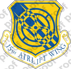STICKER USAF 15TH AIRLIFT WING - Picture 1 of 1