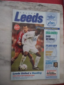 1995/96 LEEDS UNITED V READING 10-01-1996 COCA COLA LEAGUE CUP QUARTER-FINAL - Picture 1 of 1