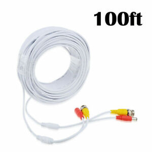 Fite ON 100ft BNC Video Power Cable for Lorex Camera Cord 1080P 720P 960H ETC