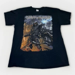 Disturbed Short Sleeve Graphic T-Shirt Size Large Mens Black Band Tee Metal Rock - Picture 1 of 8