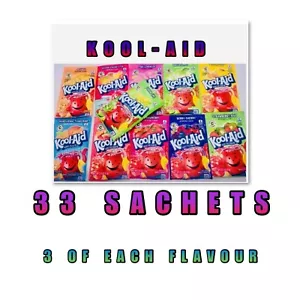 Kool Aid Sachets American Candy Sweets x 33 Sachets Drink Mix Unsweetened New - Picture 1 of 2