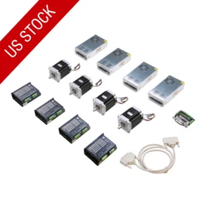 Free SHip US 4 Axis Nema34 Stepper Motor 1232oz 5.6A & Drivers CNC Mill Router - Picture 1 of 8