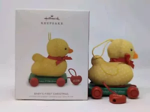 2018 Hallmark Ornament - Baby's First Christmas - Duck on Wheels - Picture 1 of 10