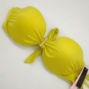 Victoria's Secret Swim Top Womens 32C Bandeau Bikini Top Limeade Green 32C
