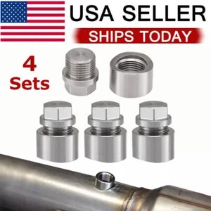 (4) O2 02 OXYGEN SENSOR WELD IN / ON BUNGS & PLUGS M18 X 1.5 THREADED FITTING - Picture 1 of 11
