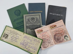 6 documentos soviéticos vintage - Imagen 1 de 8