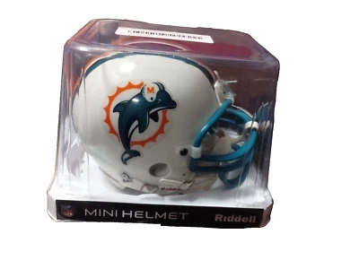 Minicasco Riddell de los Miami Dolphins 1980-1996 VSR4 estilo era Dan Marino Foto 1 de 4