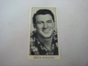 FILM ROCK HUDSON 1 TYPE CARD RARE ISSUE PLAIN BACK 1960'S - Picture 1 of 2
