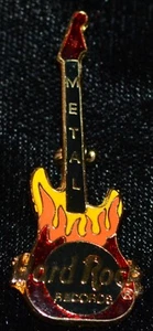 Pin de metal para mini guitarra Hard Rock Records Flaming - Imagen 1 de 1