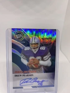 2024 Leaf Press Pass Premium Drew Pearson Blue Reflector AUTO 5/8 (C443) - Picture 1 of 4