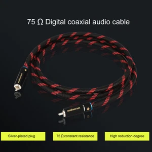 OCC Copper Cord Silver Plated Plug Audio Coaxial RCA Digital Cable for Amplifier - Picture 1 of 6