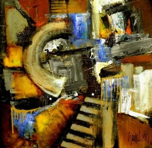 ABSTRAKTES GEMÄLDE - Original Moderne ABSTRAKTE KUNST - zeitgenössische KUNST von SLAZO - Bild 1 von 3