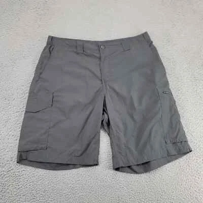 Columbia Shorts Mens 36 Gray Canvas Cargo Camp Outdoors Lightweight Casual Logo - Image 1 of 4