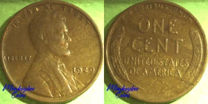 1929 Lincoln Wheat Cent - Woody Wood Grain Unique Alloy Mix - Rare Error Coin - Picture 1 of 4