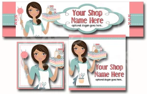 Ebay Shop Werbetafel Banner Design & passendes Logo - brünett - Stoff & gehäkelt - Bild 1 von 1