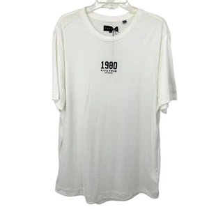 Five Four Los Angeles Mens T Shirt Size XL NWT 1980 Logo Graphic White - Picture 1 of 16