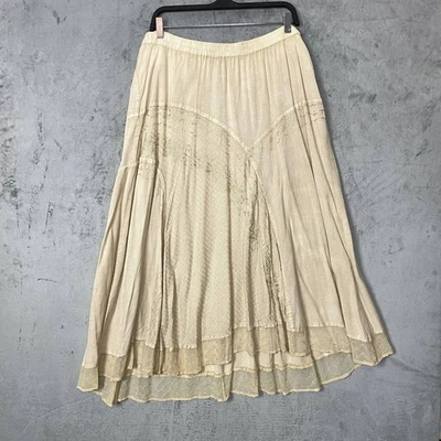 Maxi Falda Cottagecore Hada Bordada Encaje Talla Grande 1X Festival Fiesta Foto 1 de 4