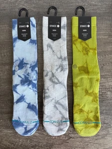 Stance Casual Crew Mid Cushion Socks Icon Dye Men's LARGE 9-13 Pick A Color NWT - Picture 1 of 10
