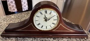 Vintage bombay Company Brass / Wood Mantle Clock  19" length 1992 - Picture 1 of 8