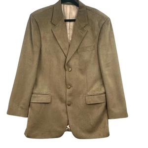Chaps Ralph Lauren Blazer Jacket 40T Sport Coat Microfiber Green Academia Career - Picture 1 of 16