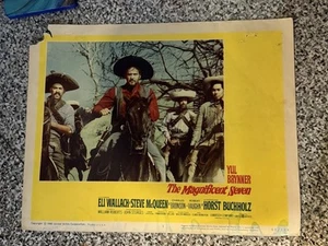RARE The Magnificent Seven 1960 Original Lobby Card Eli Wallach Steve McQueen - Picture 1 of 4