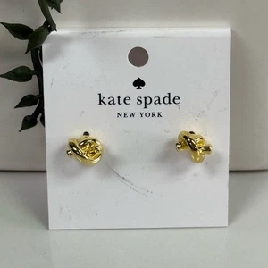 New Kate Spade Goldtone Sailor’s Knot Stud Earrings - Picture 1 of 6
