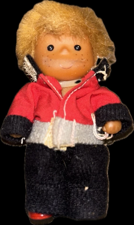 UNEEDA Doll Co L'IL Bumpkins Happy Little People 4" Boy Doll 1998 Vintage US5 Foto 1 de 1