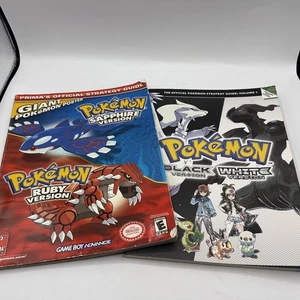 Pokemon Black & WHITE / Ruby & Sapphire Official Strategy Guides - Picture 1 of 7