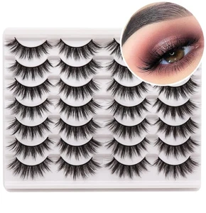 Losha Eyelashes Natural Look Faux Mink Lashes Pack Handmade Fluffy False Eyelash - Picture 1 of 5