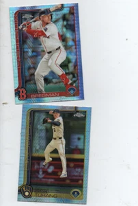 2 CARD LOT 2025 TOPPS CHROME REFRACTOR ALEX BREGMAN & BRICE TURANG - Picture 1 of 1