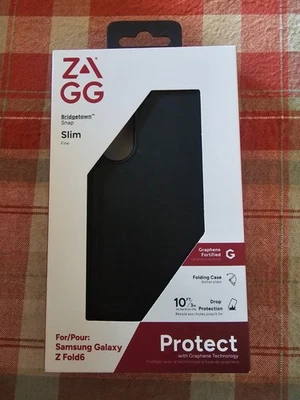 Zagg Bridgetown Snap Slim Phone Case for Samsung Galaxy Z Fold6 Black. - Image 1 of 2
