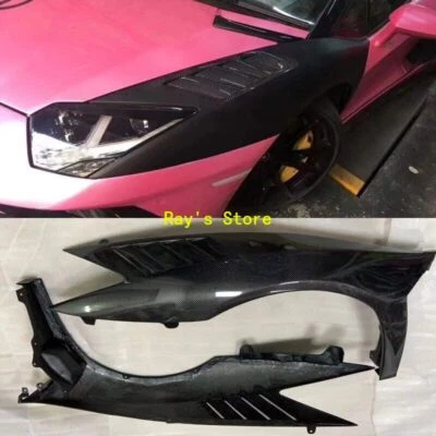 2pcs carbon fiber front bumper side fender cover for lamborghini aventador lp700 - Image 1 of 4