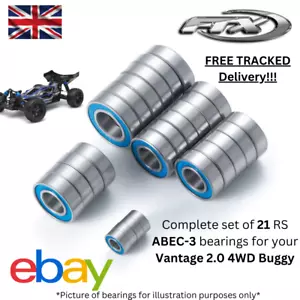FTX Vantage/ Vantage 2.0 4WD Buggy Upgrade Set 21 RS Bearings UK Stock ABEC-3 - Picture 1 of 17