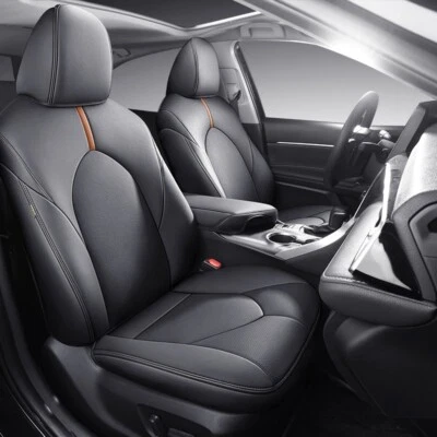 FOR 2007-2024 TOYOTA CAMRY MOTOPTES CUSTOM CAR SEAT LEATHER COVERS WATERPROOF - Image 1 of 4