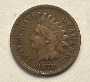 1878 Indian head cent F / VF , better date! - Picture 1 of 8