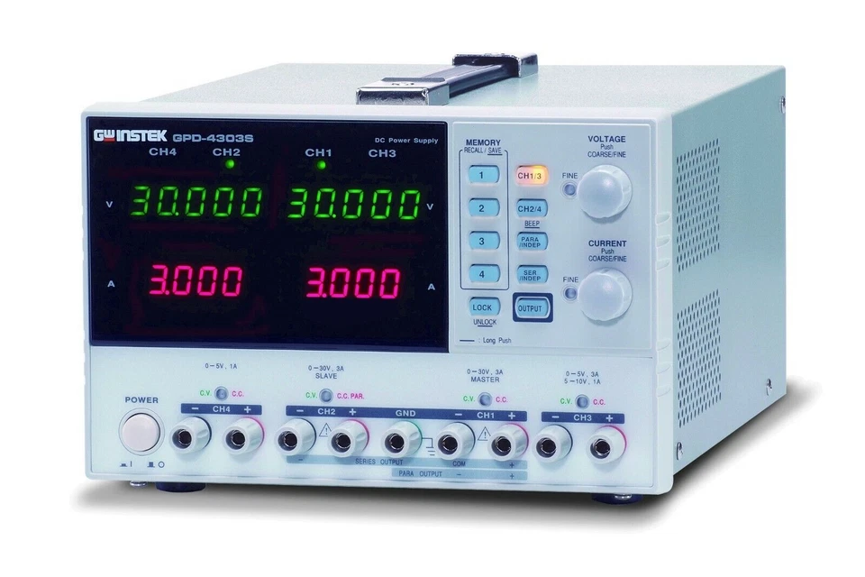 GW Instek GPD-4303S DC 200W Linear Power Supply Programmable 4-Channel