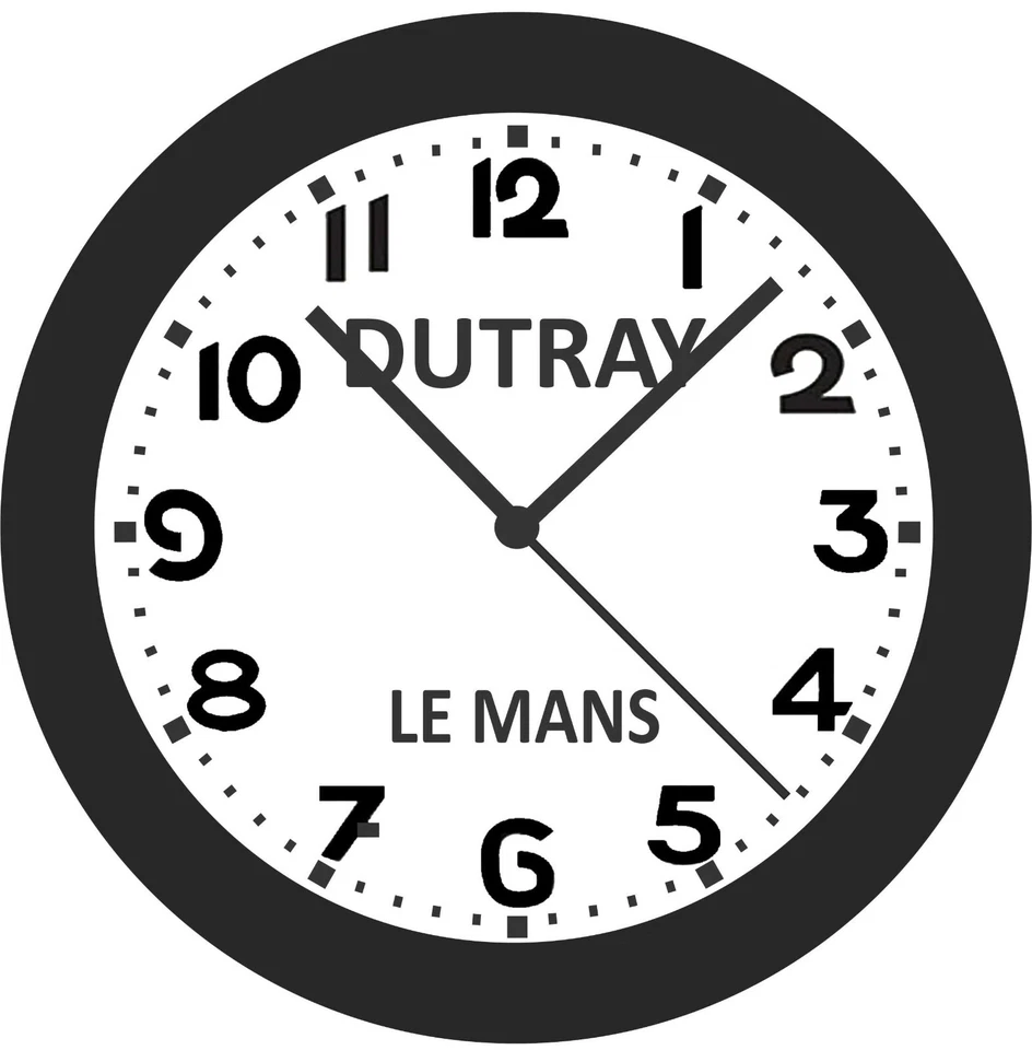 Dutray Lemans(正品数字)10英寸挂钟 — 第 1/1 张图片