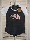 The North Face Women?s Basball T Short Size Small Gray White Pink