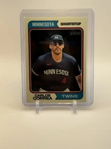 Topps Heritage High Number Carlos Correa 2023 plata cromo 122/274 gemelos - Imagen 1 de 2