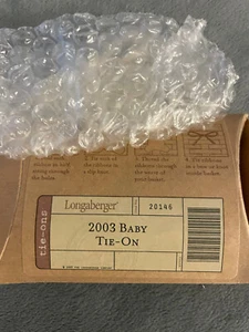 Longaberger 2003 Baby Booties Tie-On In Box - Picture 1 of 1