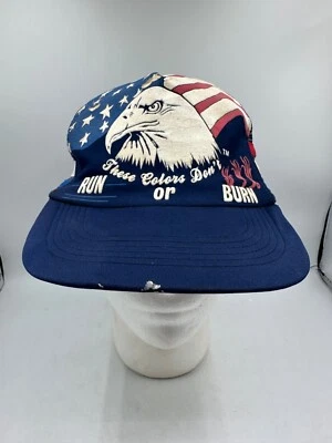 Sombrero de camionero de colección 3 rayas estos colores no corren calvas águila EE. UU. Snapback Foto 1 de 4
