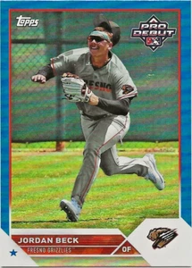 2023 Topps Pro Debut JORDAN BECK Blue Foil 075/150 Grizzlies/Rockies #PD-109 - Picture 1 of 1