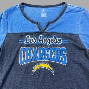 Los Angeles Chargers Shirt Girls XL 15/17 (Womans Large) Blue 3/4 Sleeve NEW - Picture 1 of 11