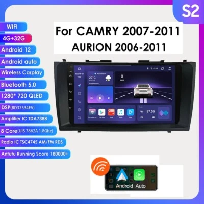 For 2007-2011 TOYOTA CAMRY Carplay Android 11 Car Stereo Radio WIFI GPS 4+32GB — 第 1/4 张图片